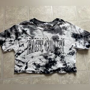 Garage Tie Dye East Coast Champion League NY Crop Top Size XS